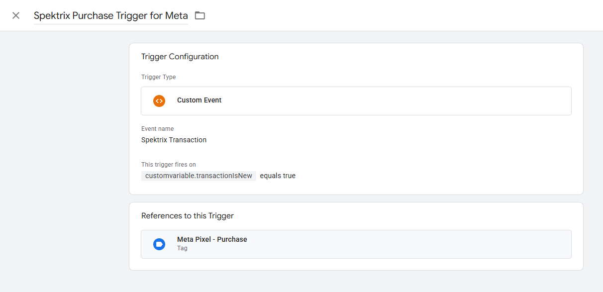 GTM transaction meta