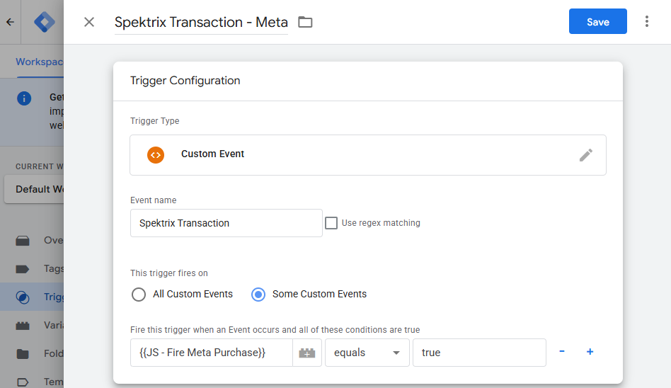 GTM transaction meta